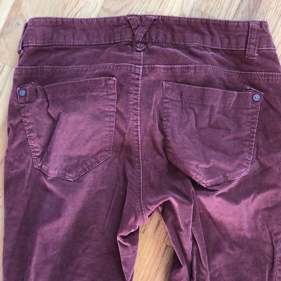 Burgundy skinny corduroy pants - Picture 4 of 5